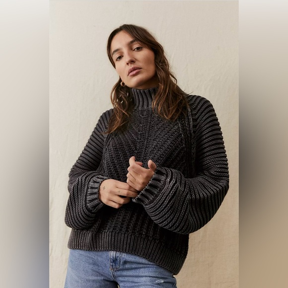 FREE PEOPLE Sweetheart Mock Neck Sweater size M - Picture 10 of 12